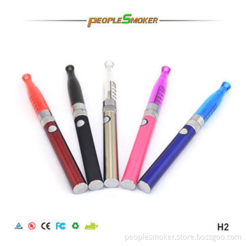 E-cigarette Kit H2 with 2 Pieces Cartomizers/Batteries, 1 Piece USB/Wall Charger/Empty Bottle